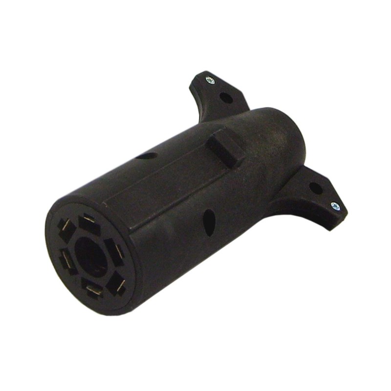 TowPro 7 Way Flat to 6 Way Round Trailer Connector