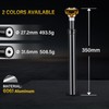 31.6 mm diameter spring-loaded seat post, lightweight and adjustable, spring-loaded