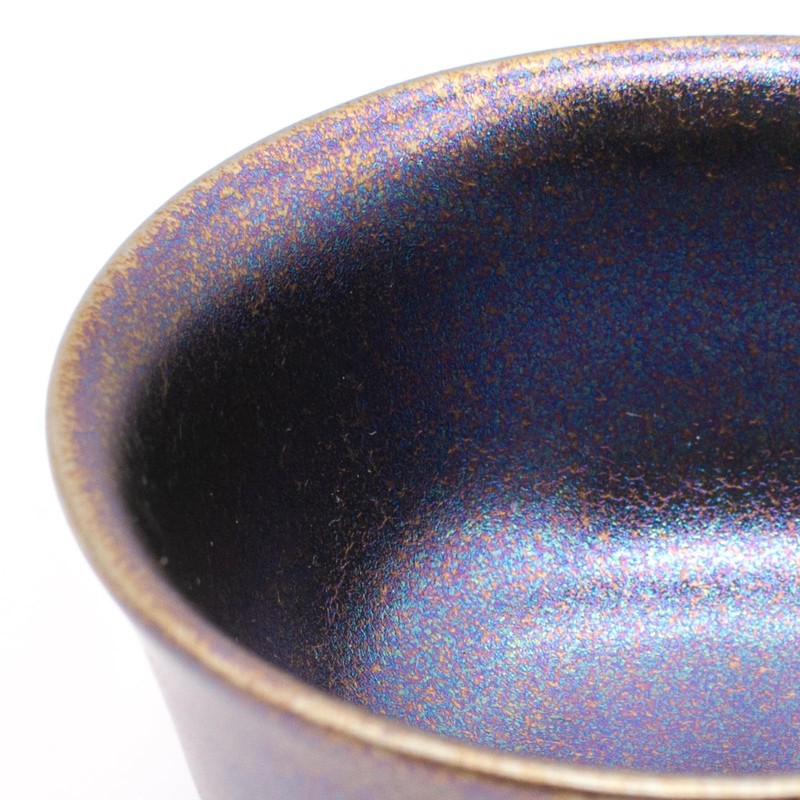 Mino Ware Tozan Kiln Black Gradient Guinom Cup Choko Approx.