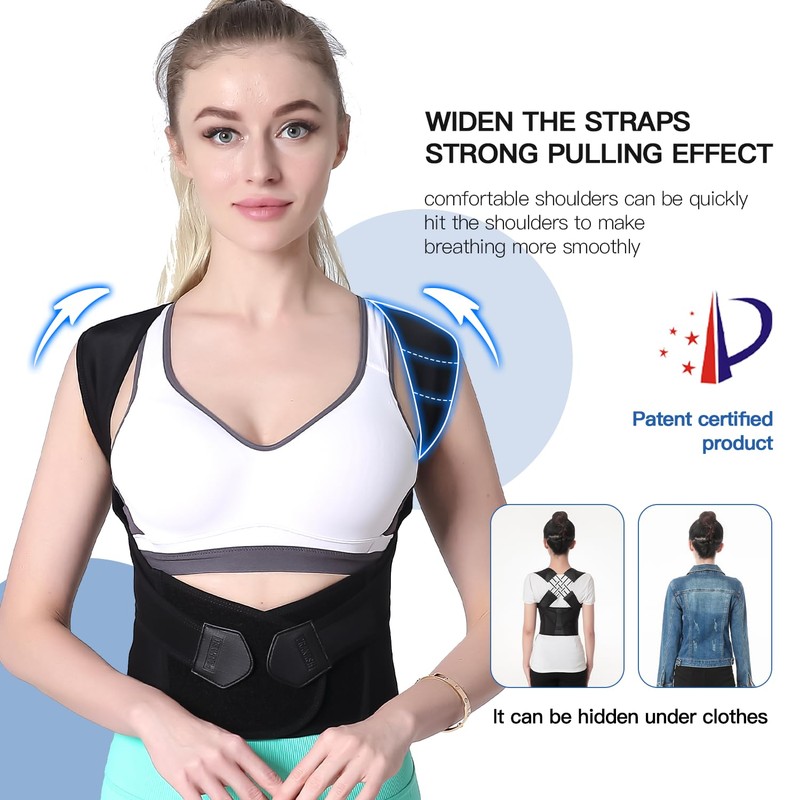 VOKOKOYA Posture Corrector for Women and Men,Adjustable Shoulder Straightener,Back Support