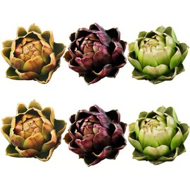 WESAPPINC Alcachofa Artificial Grande, Vegetales y Frutas Falsas para Decoración de Cocina, Mesa del Hogar, Bodas (Color)