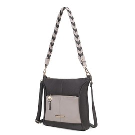 MKF Crossbody Bags for Women Purses and Handbags– PU Leather – Medium Over the Shoulder Side Messenger Bag, Nala Cb Charcoal-light Gray, Medium