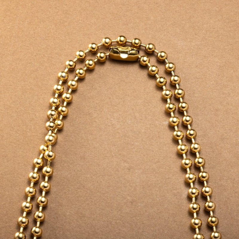 Cream Dot Necklace, Stainless Steel, Surgical Stainless Steel, Women's, Popular,