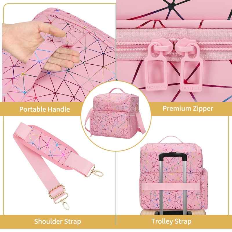 CUBETASTIC Extra Large Nail Polish Organizer Case Holds 86 to