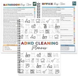 ADHD Cleaning Planner, Cleaning Schedule and Checklist Organizer ADHD Cleanings and Organizing Planner Bundle Household Cleanings Schedule and Checklist Management for Home, Family Clean Tasks