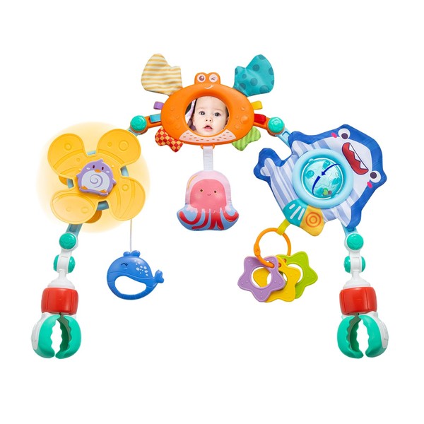 UTOPLIKEY Baby Stroller Arch Toy for Infants 6-12 Months, Car
