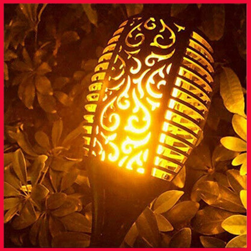 Claoner 4 PACK Flickering Solar Lights Flame Torch Outdoor Landscape