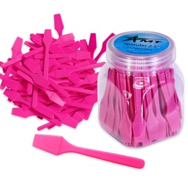 AMT 110 PCS Cosmetic Spatula, 2.5" Make Up Disposable Plastic Spatula, Facial Cream Mask Scoop, Skin Care Plastic Spoon for Mixing & Sampling (110 PCS)