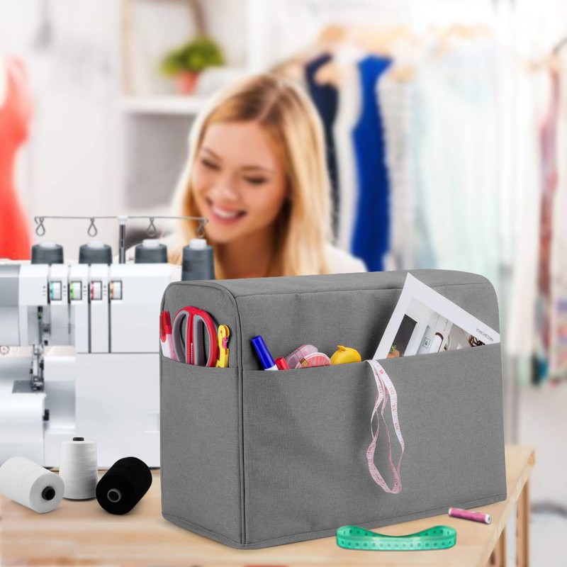 Luxja Overlock Machine Cover with Storage Pockets for Overlock Sewing