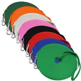 Dog/Puppy Obedience Recall Training Agility Lead Leash - Perfect for Pet Behavior Training, Multiple Sizes - 4.5 m, 6 m, 9 m, 15 m, 23 m, 30 m, 46 m, 61 m (Green, 4.5m (15Ft))