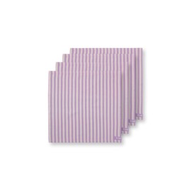 Pip Studio Lily&Lotus Stripes Napkins Purple 40 x 40 cm Pack of 4