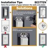 2 Pack BESTTEN 5-Gang Screwless Wall Plate, USWP4 Off White