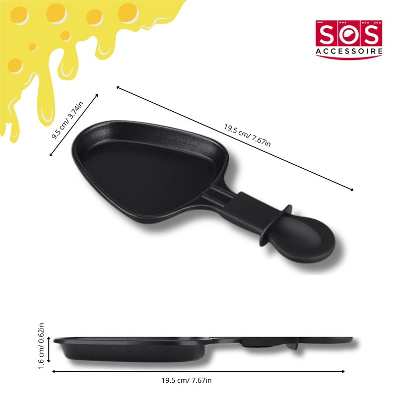 Raclette Pan Non-Stick 1 to 12 Pieces Mini Scraper Triangular