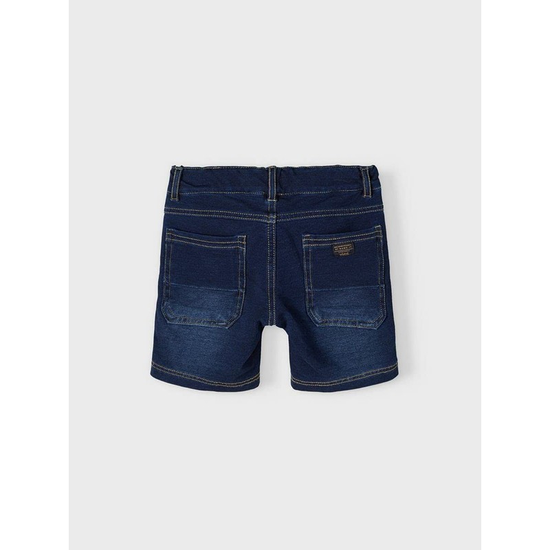 NAME IT Boys' Denim Long Shorts with Pockets, Dark denim