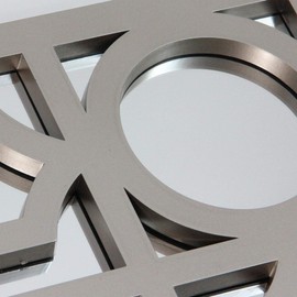 Northlight 29.5" Gray Framed Geometric Openwork Rectangular Wall Mirror