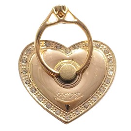Rohans RK TECH Phone Ring Bracket holder, Love Heart Diamond Shape Finger Grip Stand Holder Ring Car Mount Phone Ring Grip Smartphone Ring stent Tablet (Heart Gold)