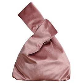 YuuTbiu Wrist Bag Elegant Style Portable Purse Velvet Knot Bag Cell Phone Purse Clutch Gift for Women, pink