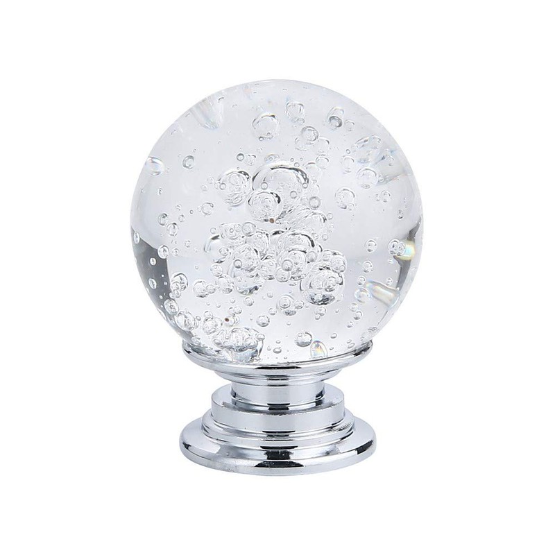 IEIK 10 PCS Crystal Cabinet Knobs Round Glass Bubbles Knobs