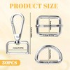 30pcs Lobster Claw Clasps for Keychains, Lobster Clasp 1/2 Inch
