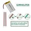 GIMHELPER (5-Pack) 3.7V 1500mAh Lithium Rechargeable Battery Lipo Battery 3.7v