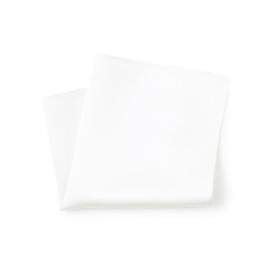 THE SAVILE ROW COMPANY LONDON Men's Silk Pocket Square Handkerchief - White Satin