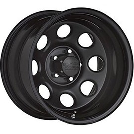 Black Rock Type 8 17x8 Black Wheel / Rim 5x4.5 with a 0mm Offset and a 83.82 Hub Bore. Partnumber 997781245