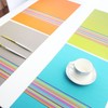 6pcs Placemats PVC Non Slip Washable Heat Resistant Rainbow Stripe