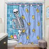 Riyidecor Funny Gothic Skull Shower Curtain 60Wx72H Inch Kids Spooky
