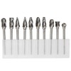 YUELUTOL Aluminum Cutting Bits Carbide Burr Set-10 Pieces With 3mm(1/8