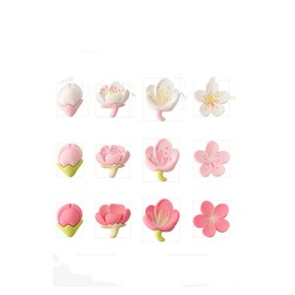 3D Garden Flowers Fridge Magnets, Colorful Strong Decorative Funny Refrigerator Magnets for Locker, Whiteboard, Kitchen, and Office (12 Pieces)