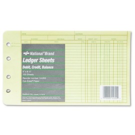 National 14055 Four-Ring Binder Refill Sheets 5 x 8 1/2 100/Pack