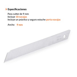 TRUPER REP-CUT-5 10 Blades for 9 mm Snap-Off Knife