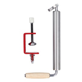 Rolling Pin Stainless Steel Labor Saving Multifunctional with Anti Slip Handle Desk Clamp Dough Roller for Dumpling Skin Noodles Pie S 2.5cm / 1in