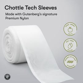 Gutenberg's Tough Chottle Tech Tea Filter Tube Many Sizes | Nylon Filter Sleeve | Filter Screen Roll (2x360 inch, 160u (Micron))