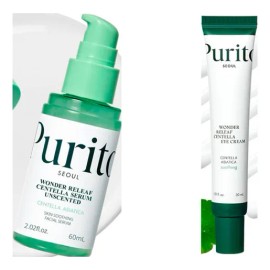 Kit Purito: Wonder Releaf Serum Centella 60ml + Crema Para Ojos Ácido Hialurónico 30ml