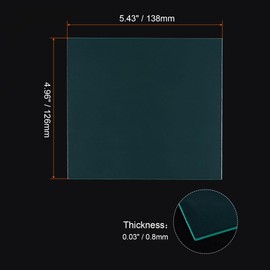 sourcing map 5pcs Welding Helmet Outer Cover Lens 5.43"x4.96"x0.03" for Darkening Welding Filter Protective Lens Welding Helmet Accessories, Clear