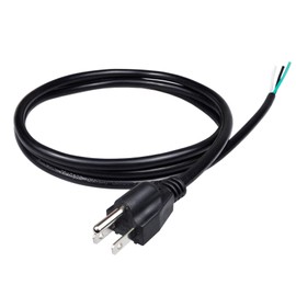 Pinfox 6ft 18 Gauge 3 Prong Heavy Duty Replacement Power Supply Cord Cable 110V 115V 120V Pigtail for Universal AC Appliance, NEMA 5-15 Plug US SJT 18AWG (10A)