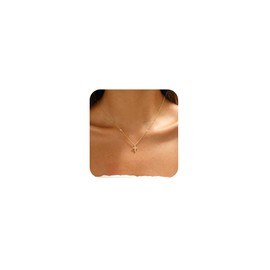 Hergory Cross Necklaces for Women,Dainty 14K Gold Plated Cubic Zirconia Cross Pendant Choker Jewelry Non Tarnish Simple Faith Easter Basket Stuffers Baptism Religious Gifts