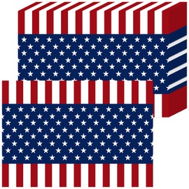 MYUPDALIN Red White Blue Design Disposable Paper Placemats, 50 Pack, 11x16 Inch, Suitable for 4th of July, Independence Day, Memorial Day, Patriotic Holidays, Veteran Retirement Celebrations