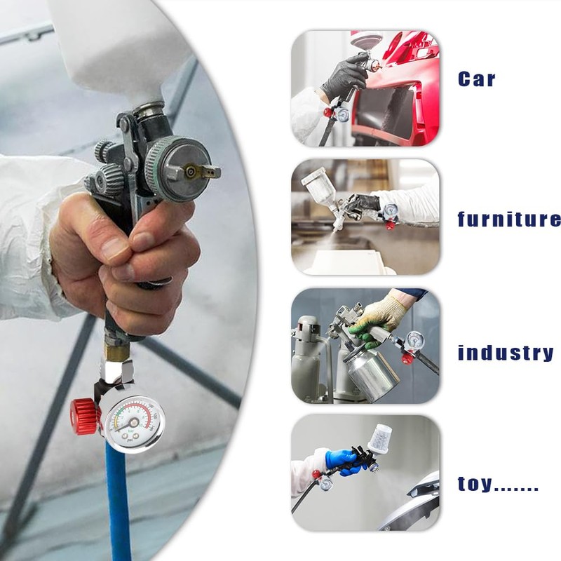 Air Pressure Regulator with Gauge for HVLP Spray Gun |