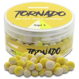 Haldorado TORNADO Method World Champion Carp Fishing Baits Pellets/Boilies, Lemon-Peppermint Flavoured, Lemon Yellow-White Coloured, 4 Different Baits, Sipi 1