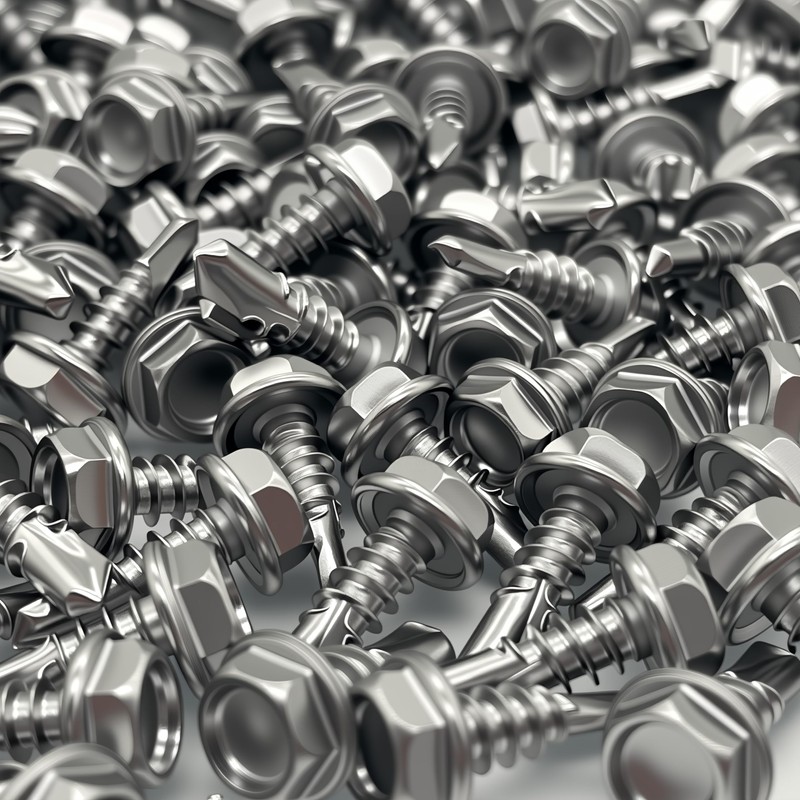 #8 x 1/2" 240pcs 410 Stainless Steel Hex Washer Head