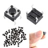 Youmile 100pcs Tact Button Switch 6x6x4.5mm 4 Pin DIP Micro