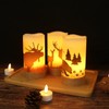 GenSwin Flameless Flickering Led Candles with Hemp Rope and 6H