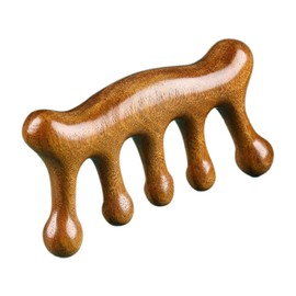 Healvian Wide Tooth Wooden Scalp Massage Comb Detoxing Hair Care Tool for Home Travel