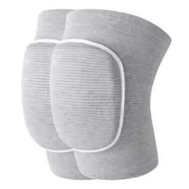 YJRUNFU 膝当て 作業用 バレーボール 膝サポーター 膝パッド 通気良好 両膝セット 衝撃吸収 着圧 登山 野球 踊りなど通用 膝ブレース 作業用 保護 男女兼用 （グレーがかった白）