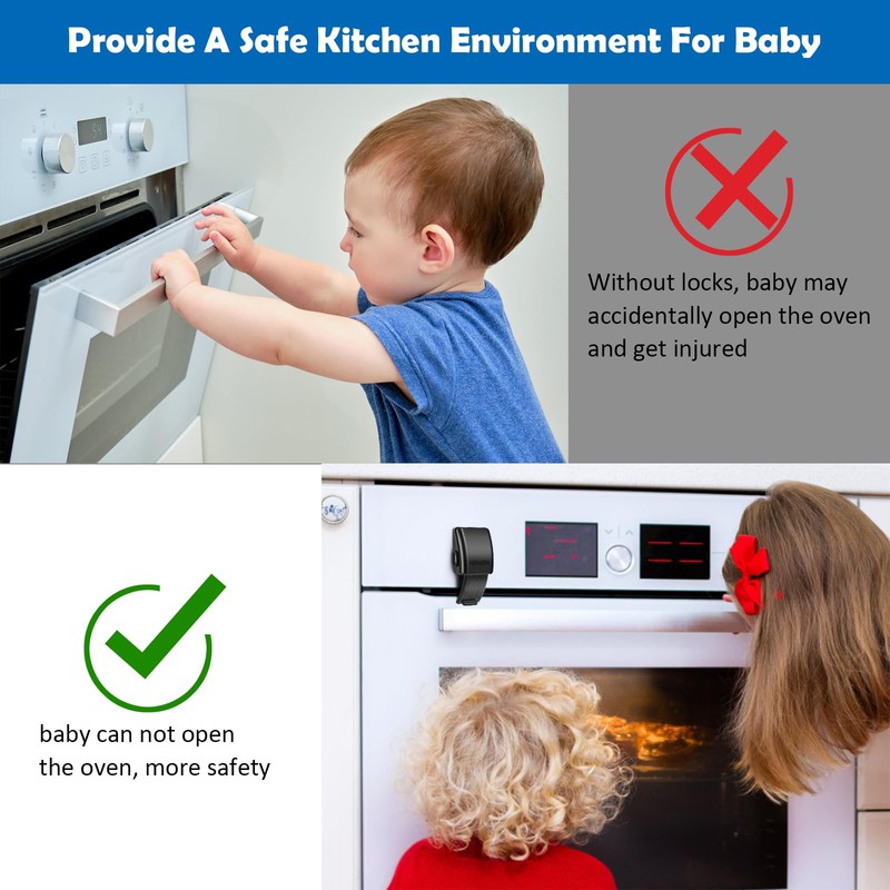 Windspeed Childproof Oven Door Lock 2 Pack Updated Oven Front