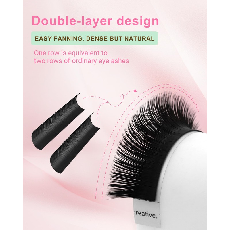 NAGARAKU Easy Fan Eyelash Extensions Volume Lashes 5 Trays in