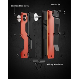 MINBERAND Key Organizer Compact Key Holder Metal Key Chain Minimalist key case key holder for keychain Secures 1-5 Keys(