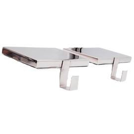 Silver Toned Stocking Holders, Set of 2, Freestanding for Shelves and Mantels, Christmas Decor, Seasonal Decoration, 5.5 Inches